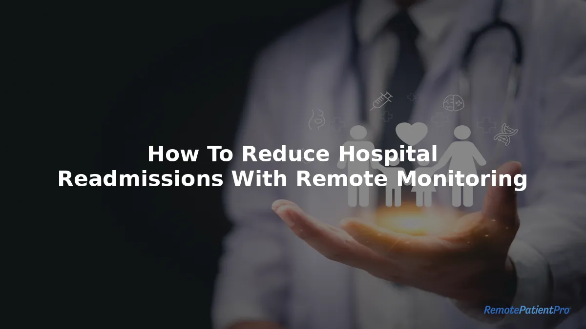 How to reduce hospital readmissions with remote monitoring