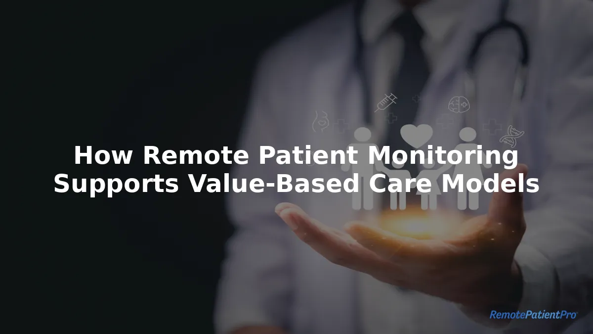 How Remote Patient Monitoring Supports Value-Based Care Models