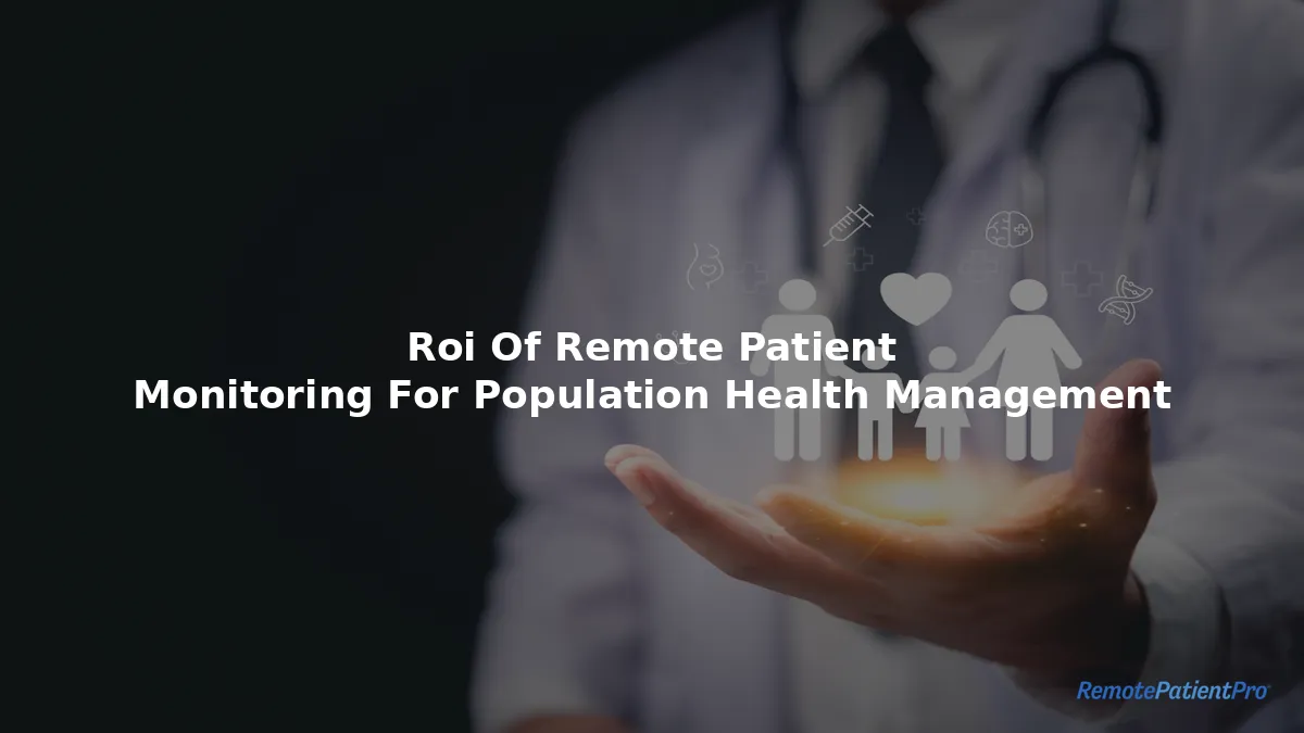 ROI of Remote Patient Monitoring for Population Health Management